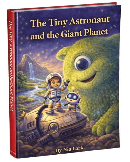 the tiny astronaut and the giant planet