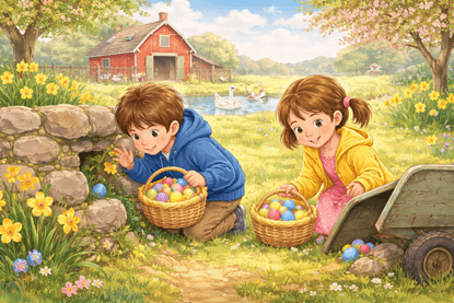 The Easter Egg Hunt at Primrose Farm