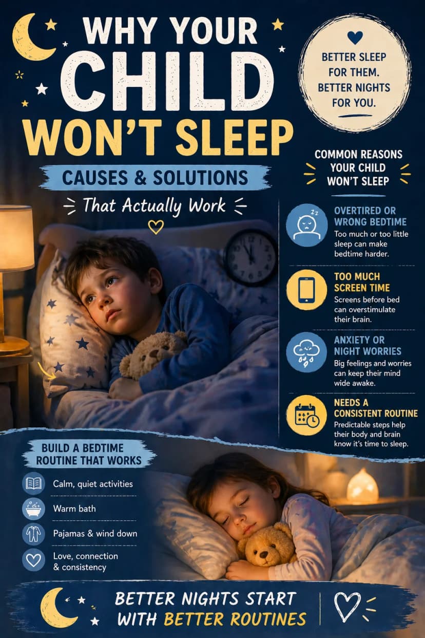 Why Your Child Won't Sleep: Causes & Solutions
